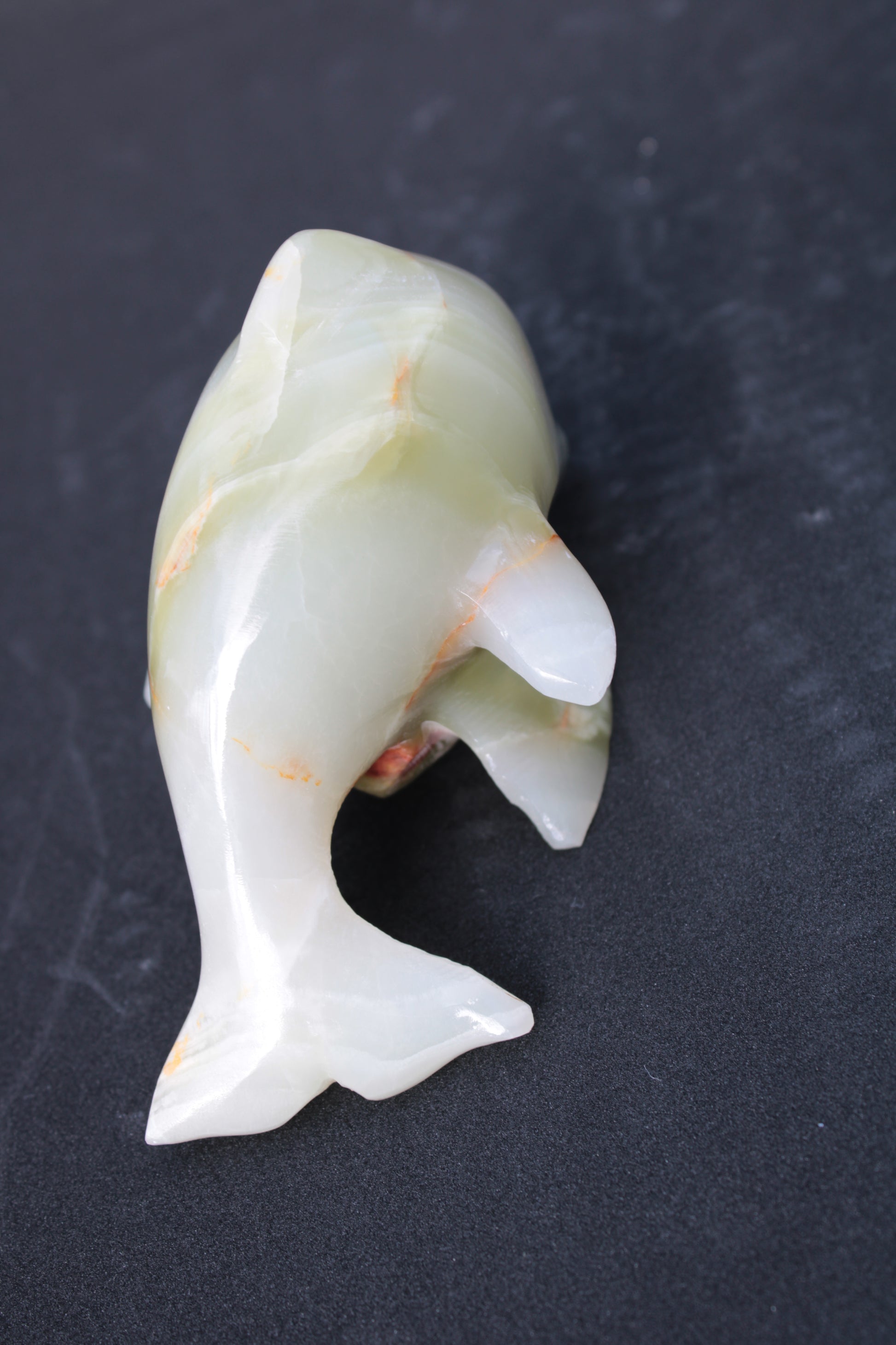 Leaping Dolphin hand-carved Afghan Jade 206.3g Rocks and Things