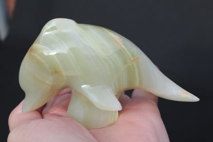 Leaping Dolphin hand-carved Afghan Jade 206.3g Rocks and Things