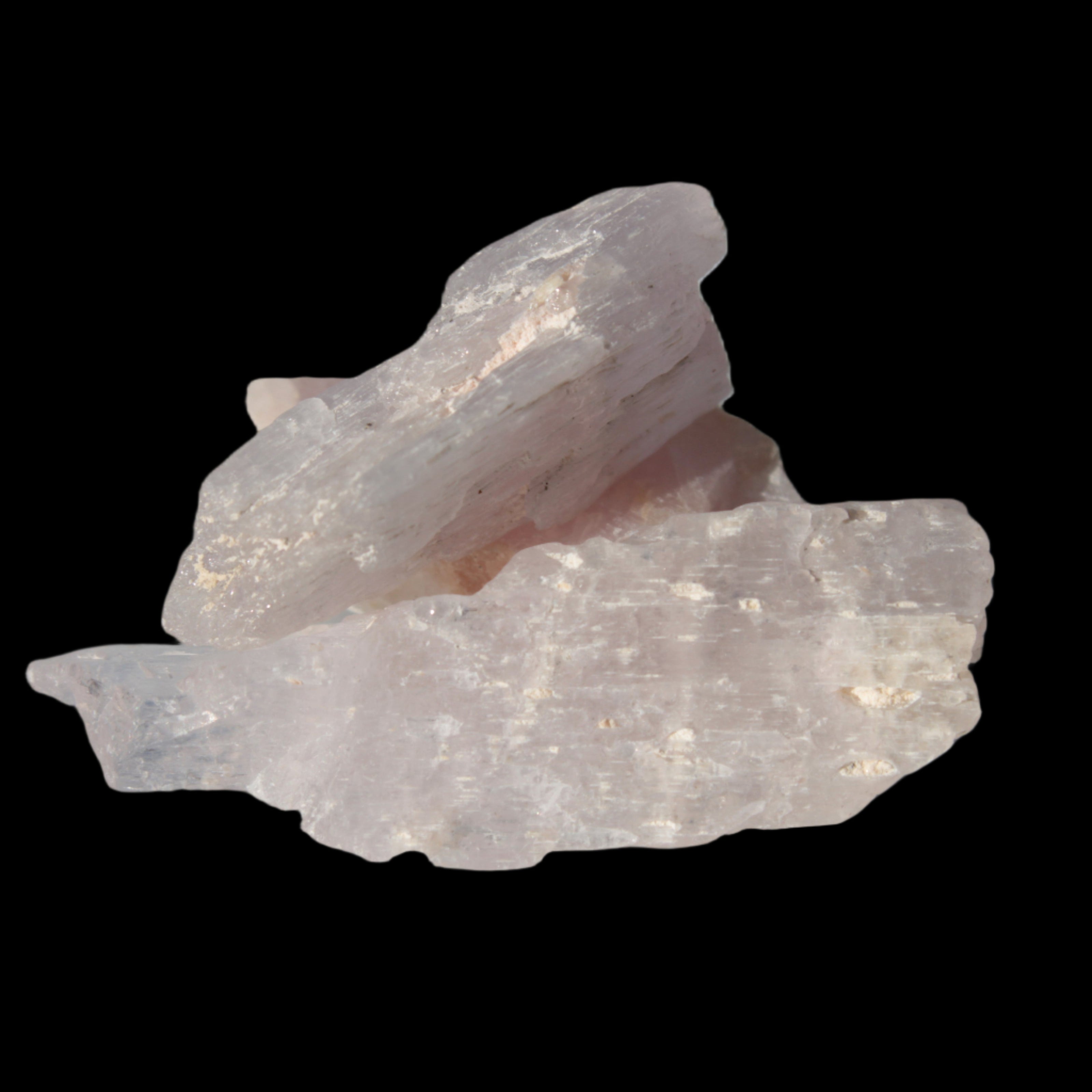 Lilac Kunzite 3 crystals from Afghanistan 28/44mm 78.5ct 15.7g in sunlight - Rocks and Things Store
