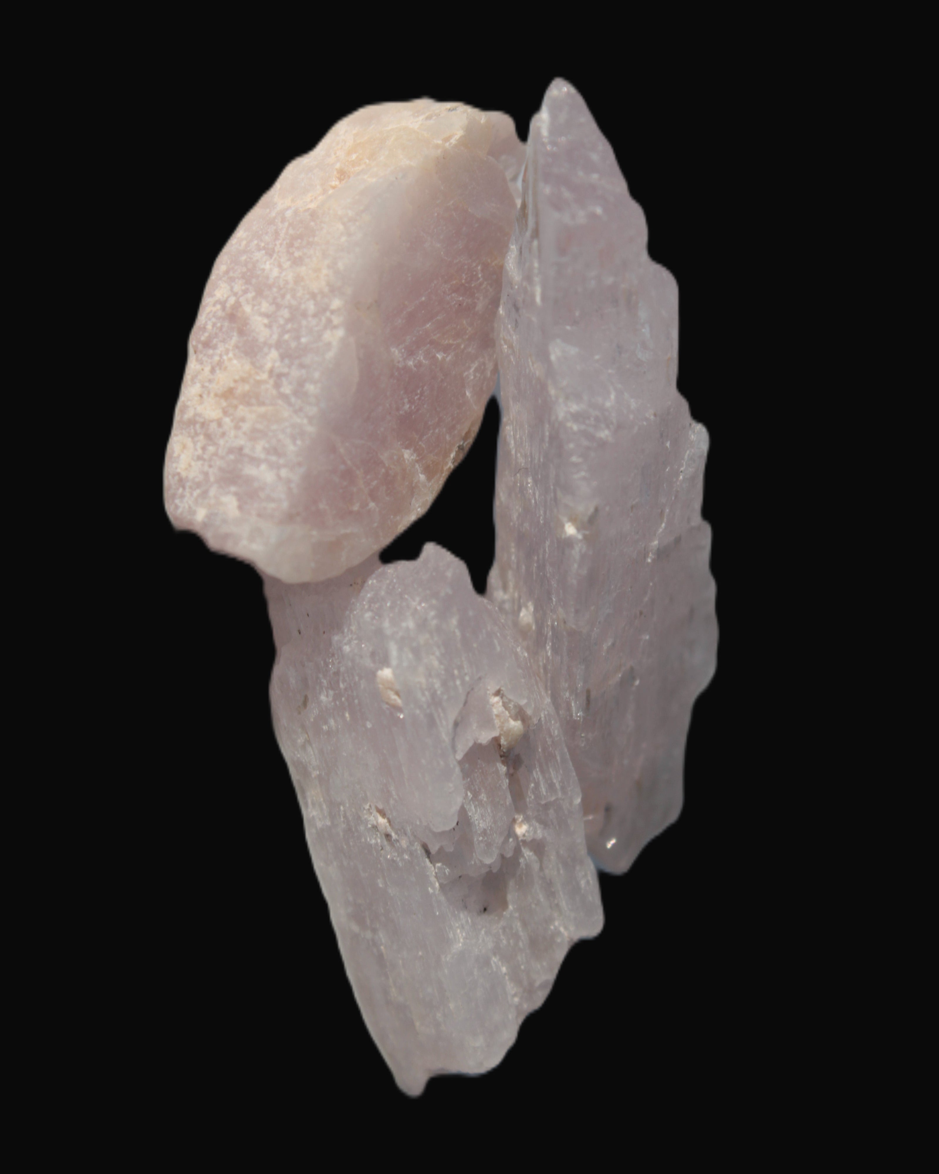 Lilac Kunzite 3 crystals from Afghanistan 28/44mm 78.5ct 15.7g in sunlight - Rocks and Things Store