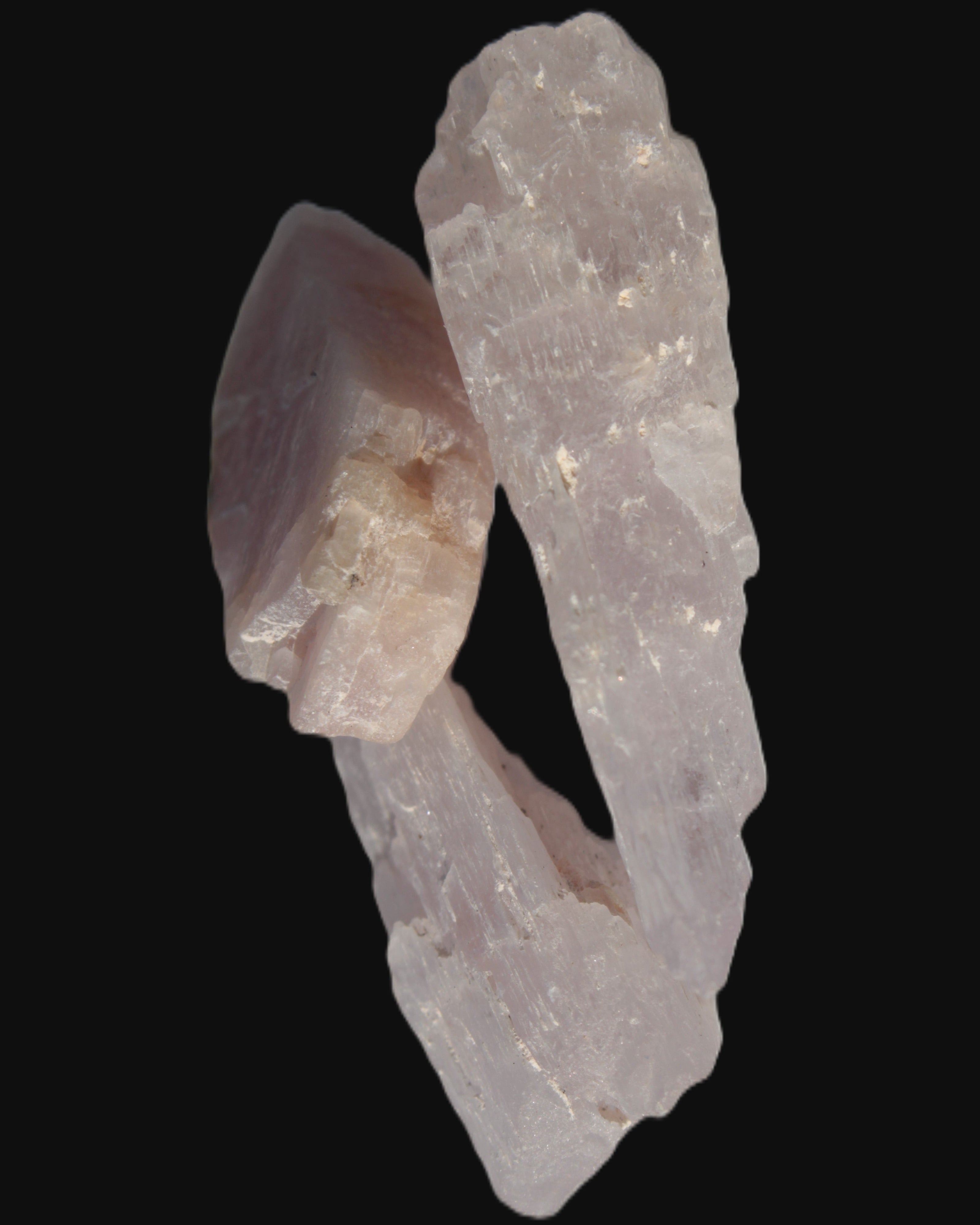 Lilac Kunzite 3 crystals from Afghanistan 28/44mm 78.5ct 15.7g in sunlight - Rocks and Things Store