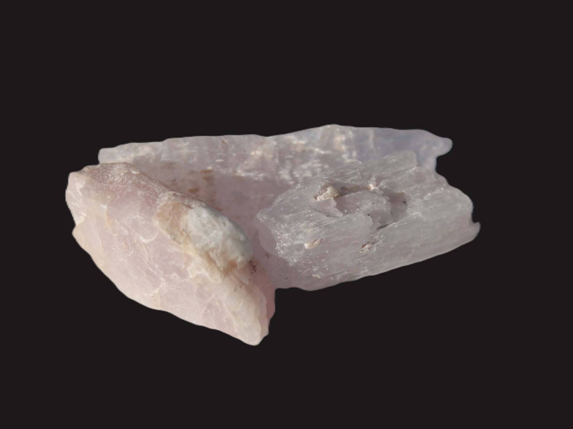 Lilac Kunzite 3 crystals from Afghanistan 28/44mm 78.5ct 15.7g Rocks and Things