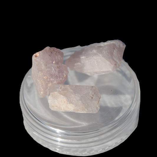 Pink/Lilac Kunzite 3 crystals from Afghanistan 7g Rocks and Things