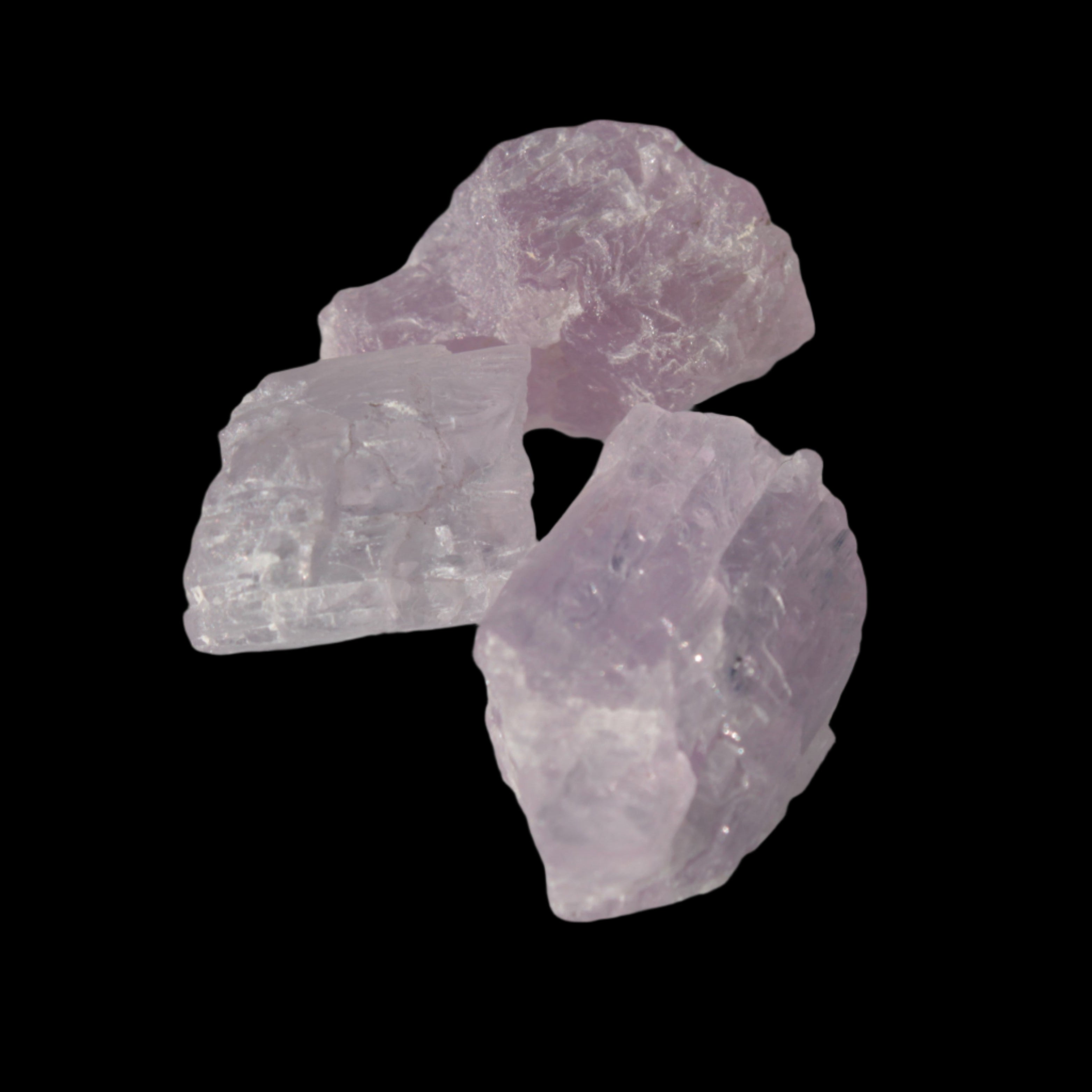 Pink/Lilac Kunzite 3 crystals from Afghanistan 45.9ct 9.2g in sunlight - Rocks and Things Store