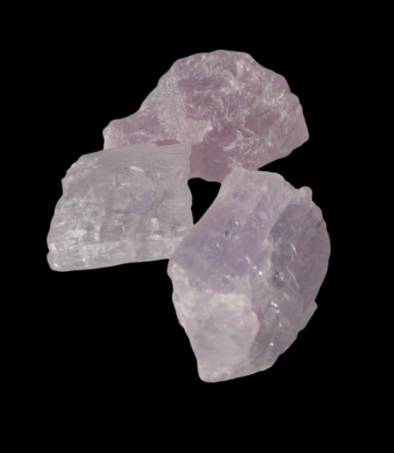 Pink/Lilac Kunzite 3 crystals from Afghanistan 45.9ct 9.2g in sunlight - Rocks and Things Store