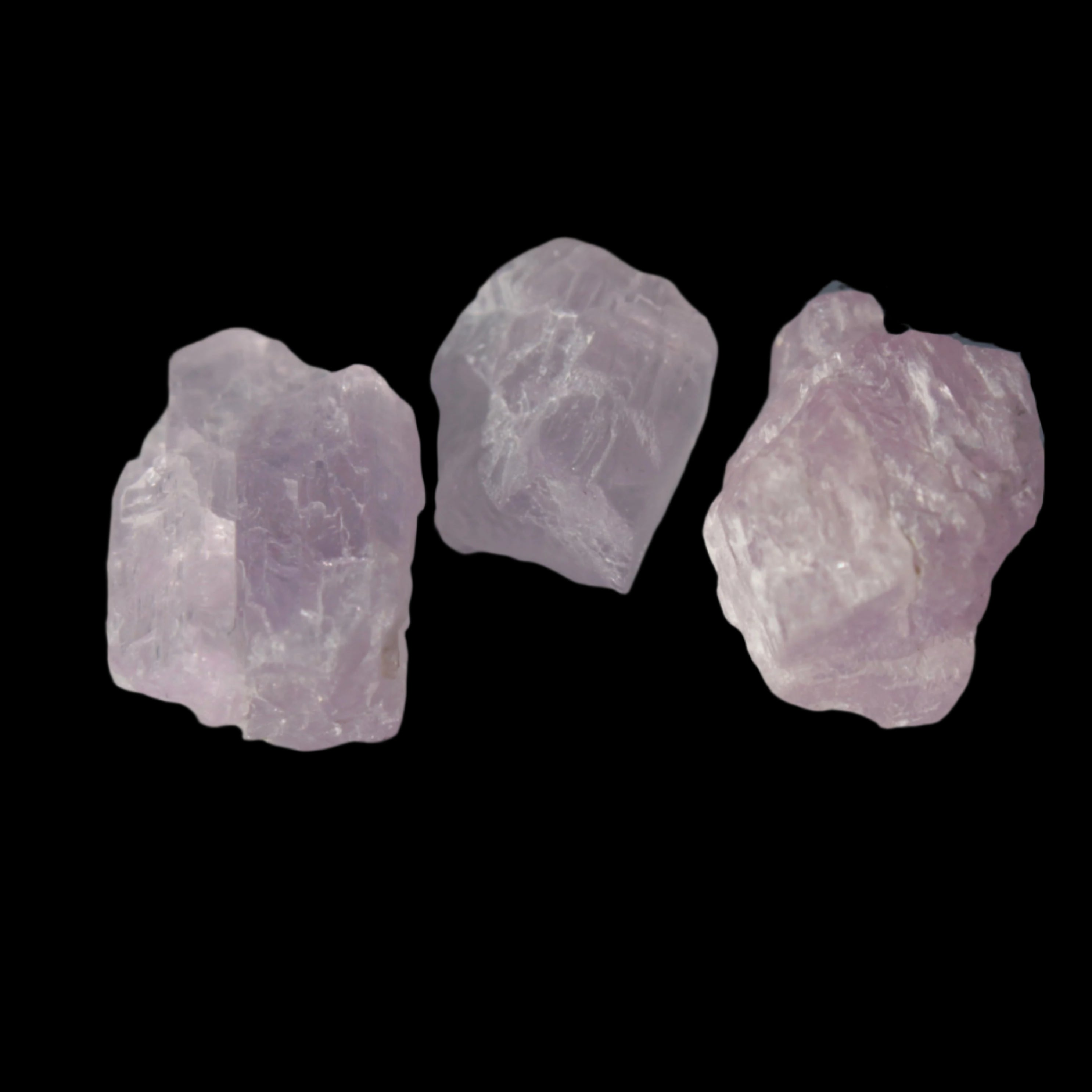 Pink/Lilac Kunzite 3 crystals from Afghanistan 45.9ct 9.2g in sunlight - Rocks and Things Store