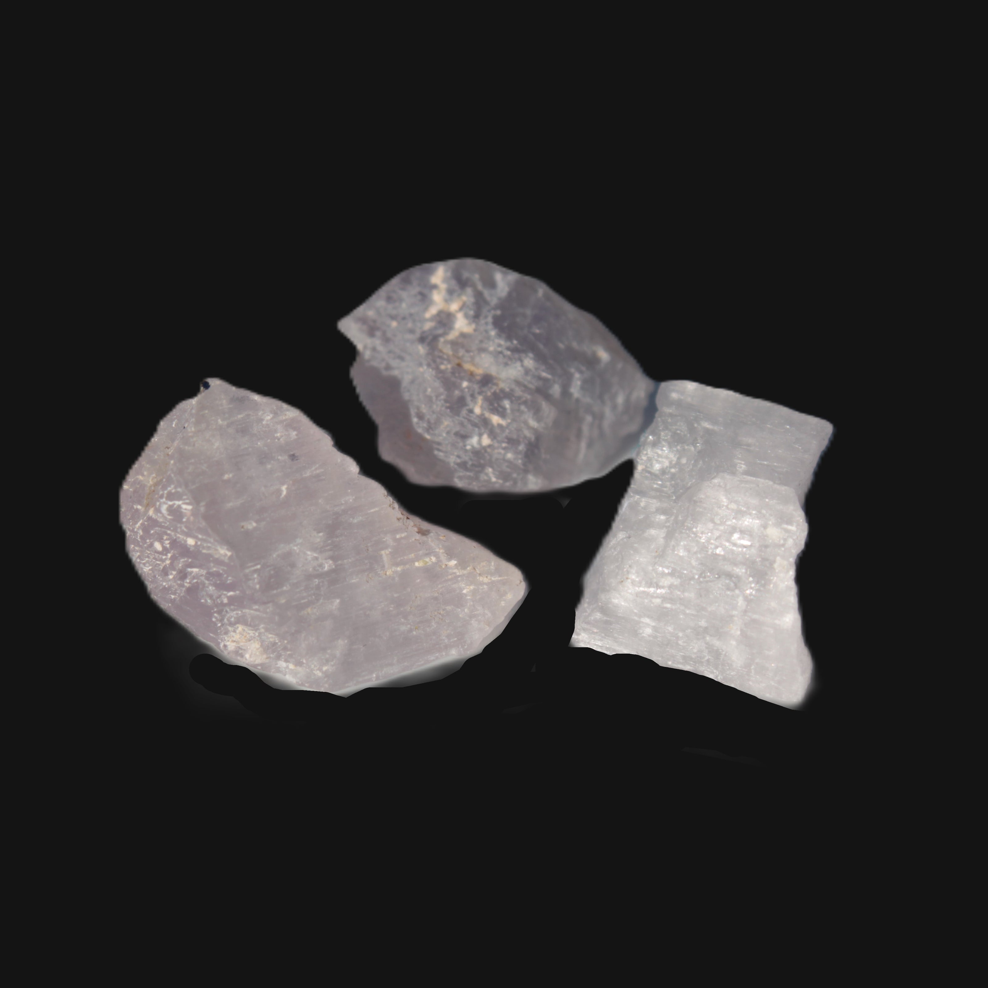 Pink/Lilac Kunzite 3 crystals from Afghanistan 45.9ct 9.2g in sunlight - Rocks and Things Store