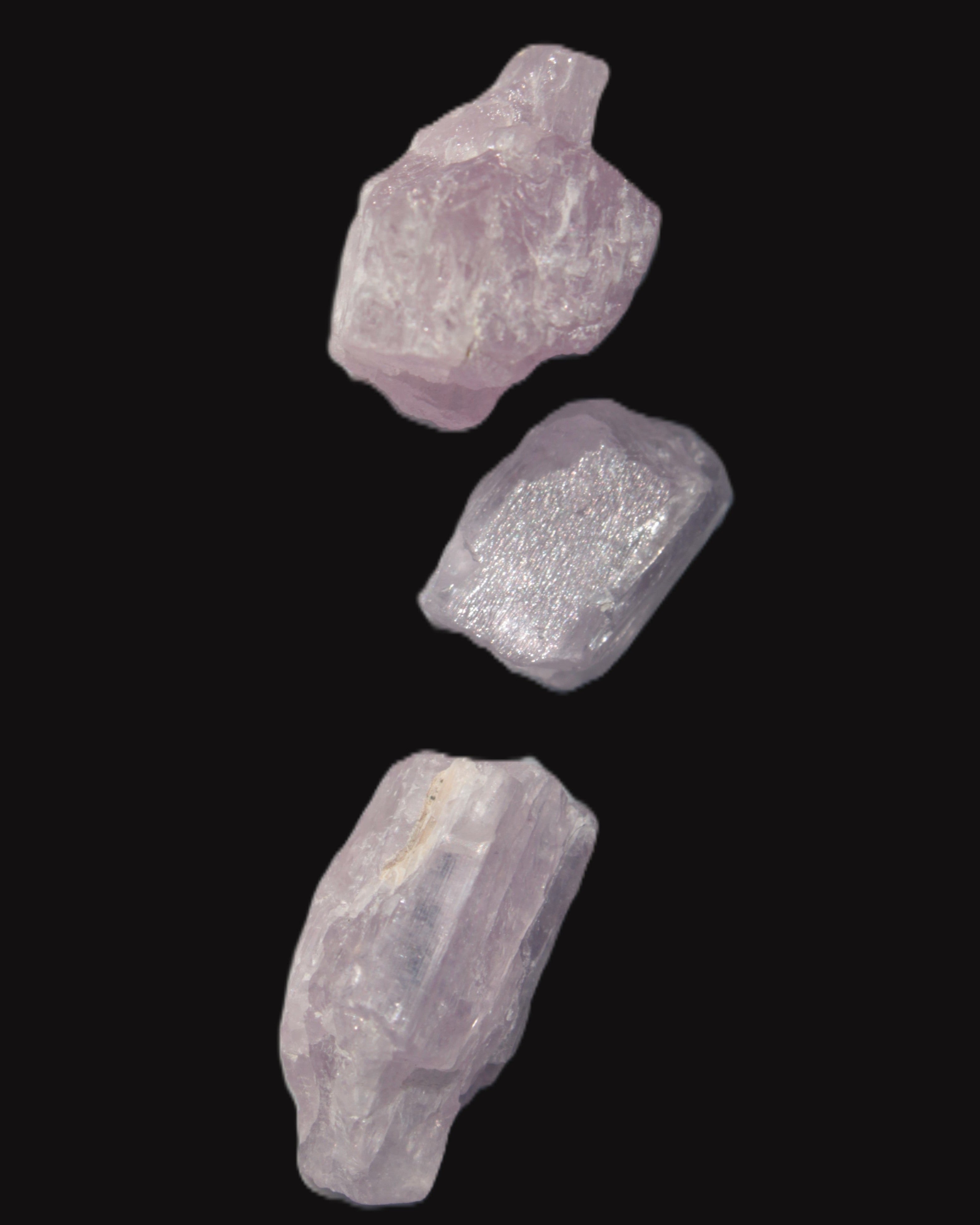 Pink/Lilac Kunzite 3 crystals from Afghanistan 45.9ct 9.2g in sunlight - Rocks and Things Store