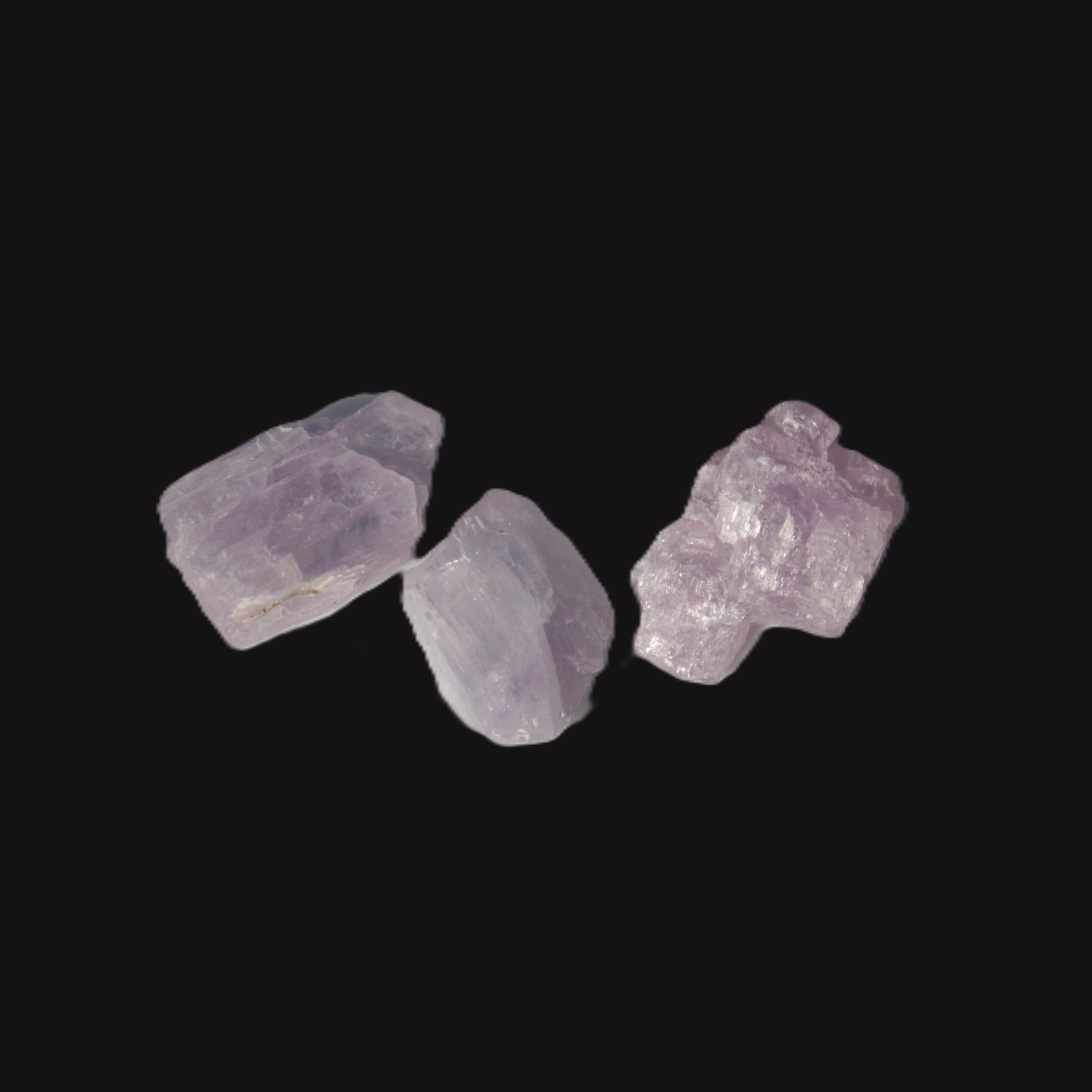 Pink/Lilac Kunzite 3 crystals from Afghanistan 45.9ct 9.2g in sunlight - Rocks and Things Store
