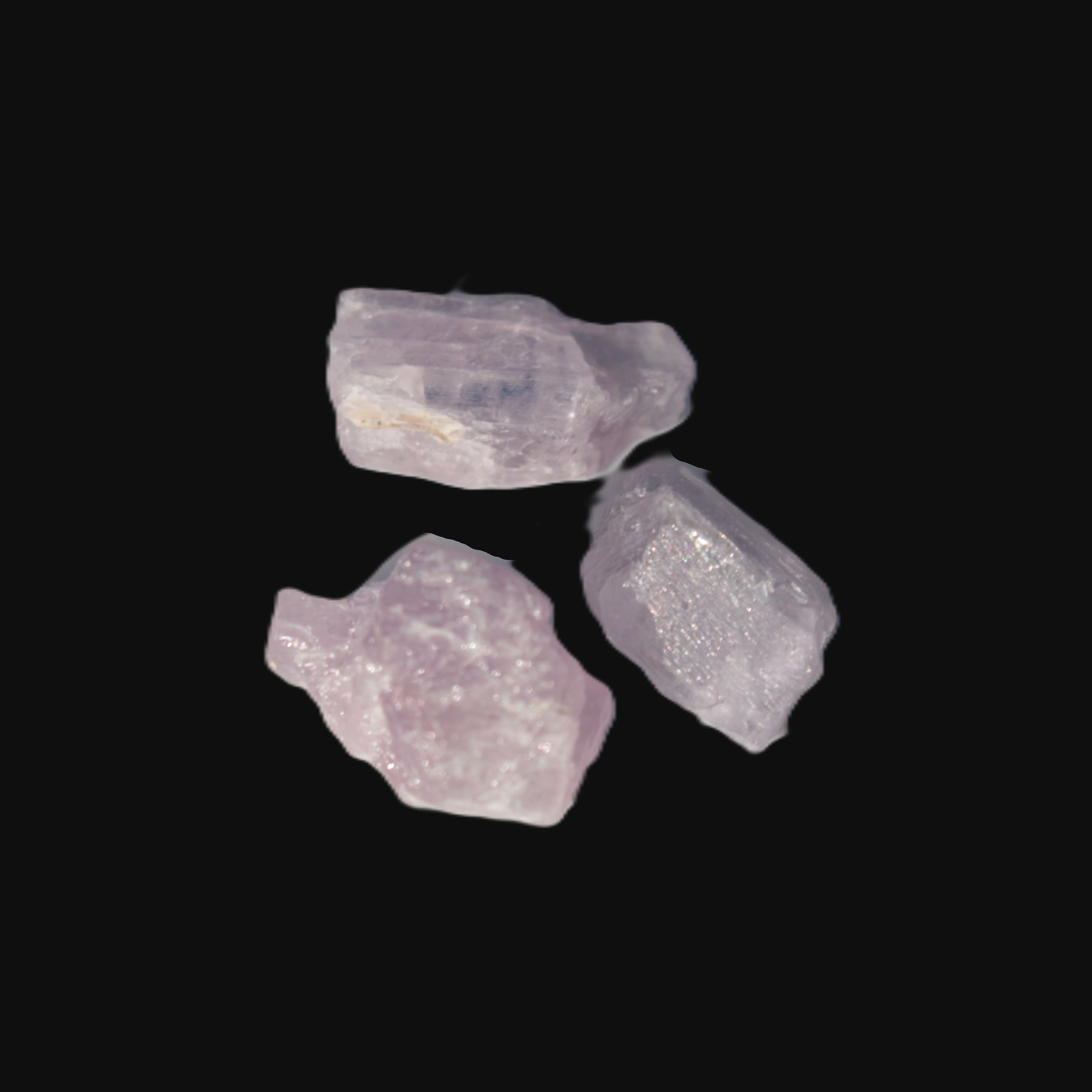 Pink/Lilac Kunzite 3 crystals from Afghanistan 45.9ct 9.2g in sunlight - Rocks and Things Store