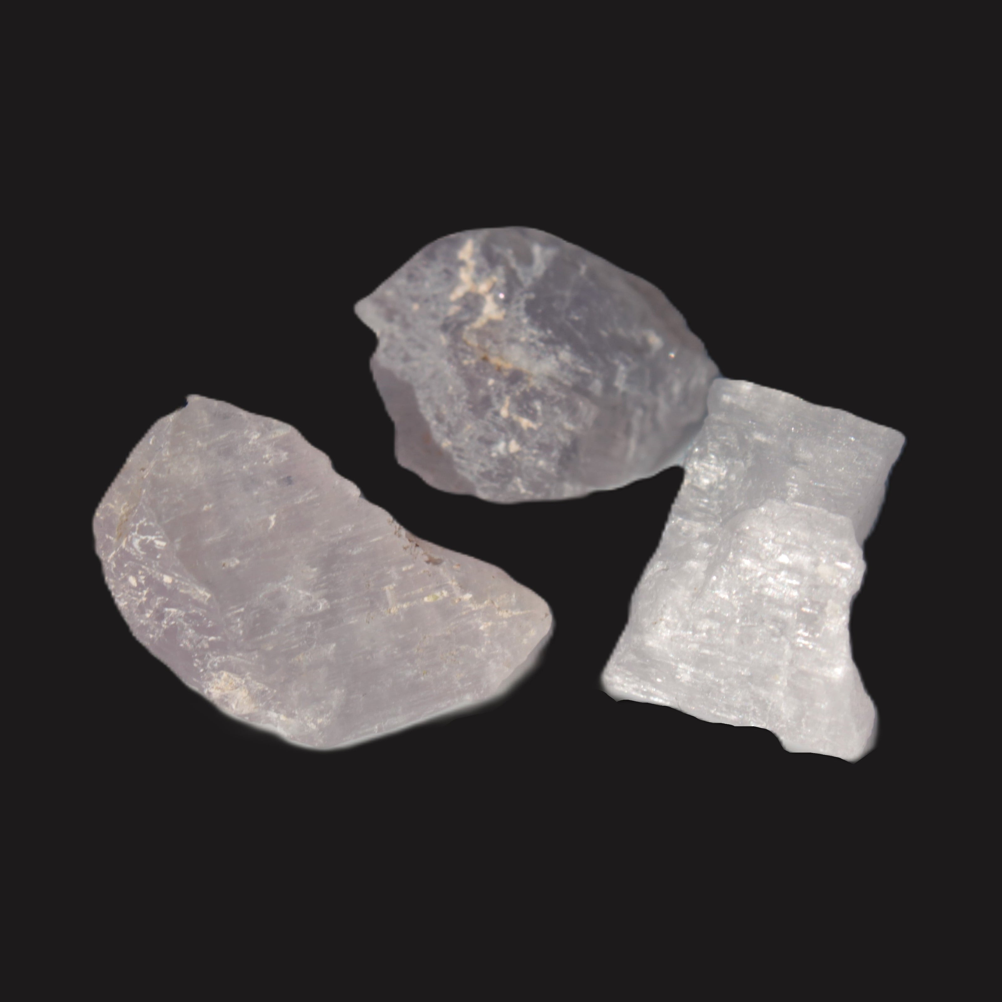 Pink/Lilac Kunzite 3 crystals from Afghanistan 45.9ct 9.2g in sunlight - Rocks and Things Store