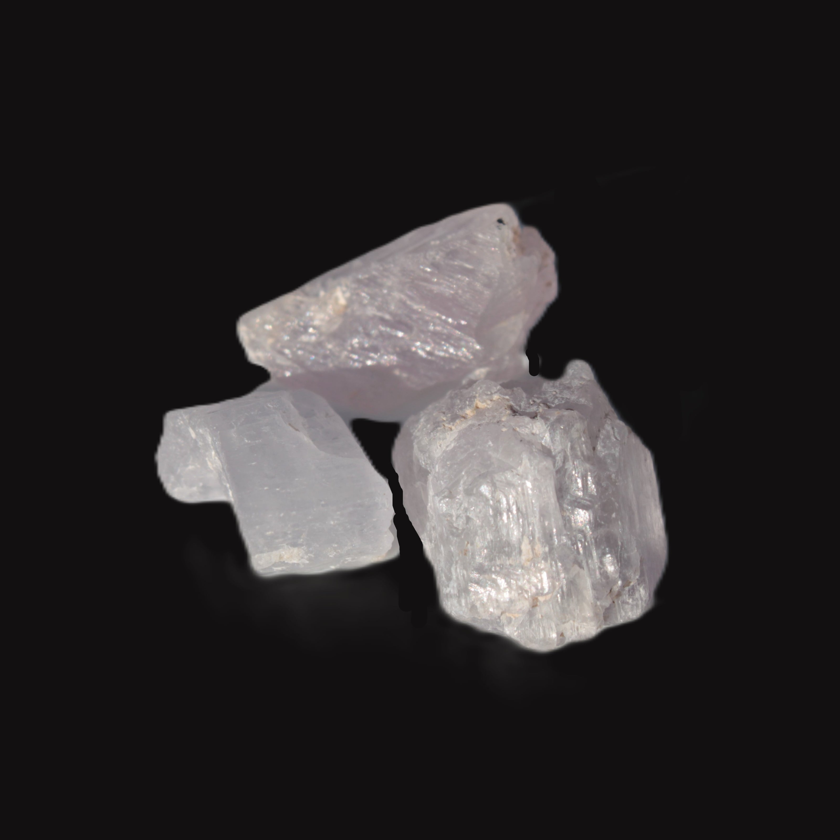 Pink/Lilac Kunzite 3 crystals from Afghanistan 45.9ct 9.2g in sunlight - Rocks and Things Store
