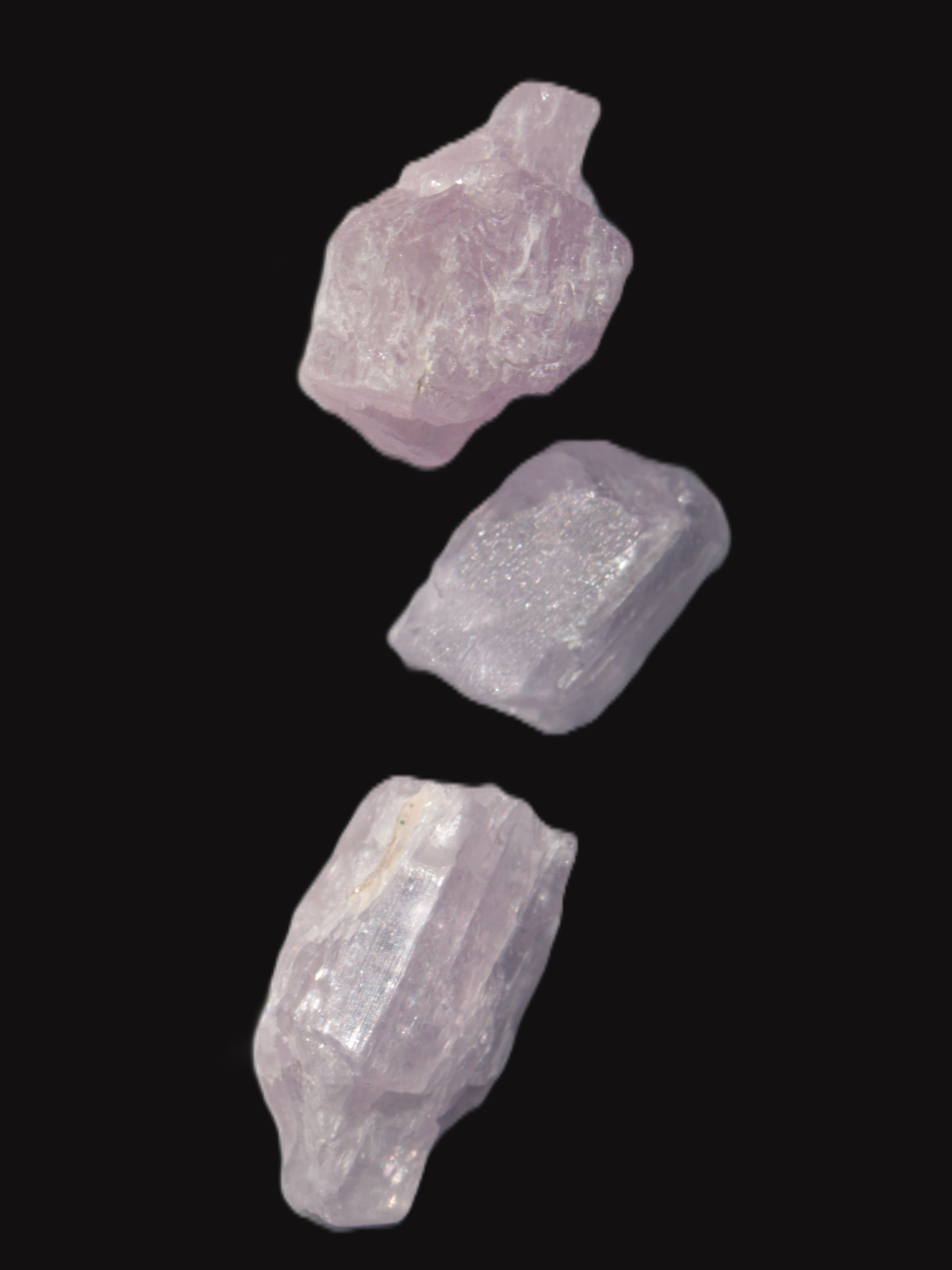 Pink/Lilac Kunzite 3 crystals from Afghanistan 45.9ct 9.2g in sunlight - Rocks and Things Store