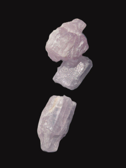 Pink/Lilac Kunzite 3 crystals from Afghanistan 7g Rocks and Things