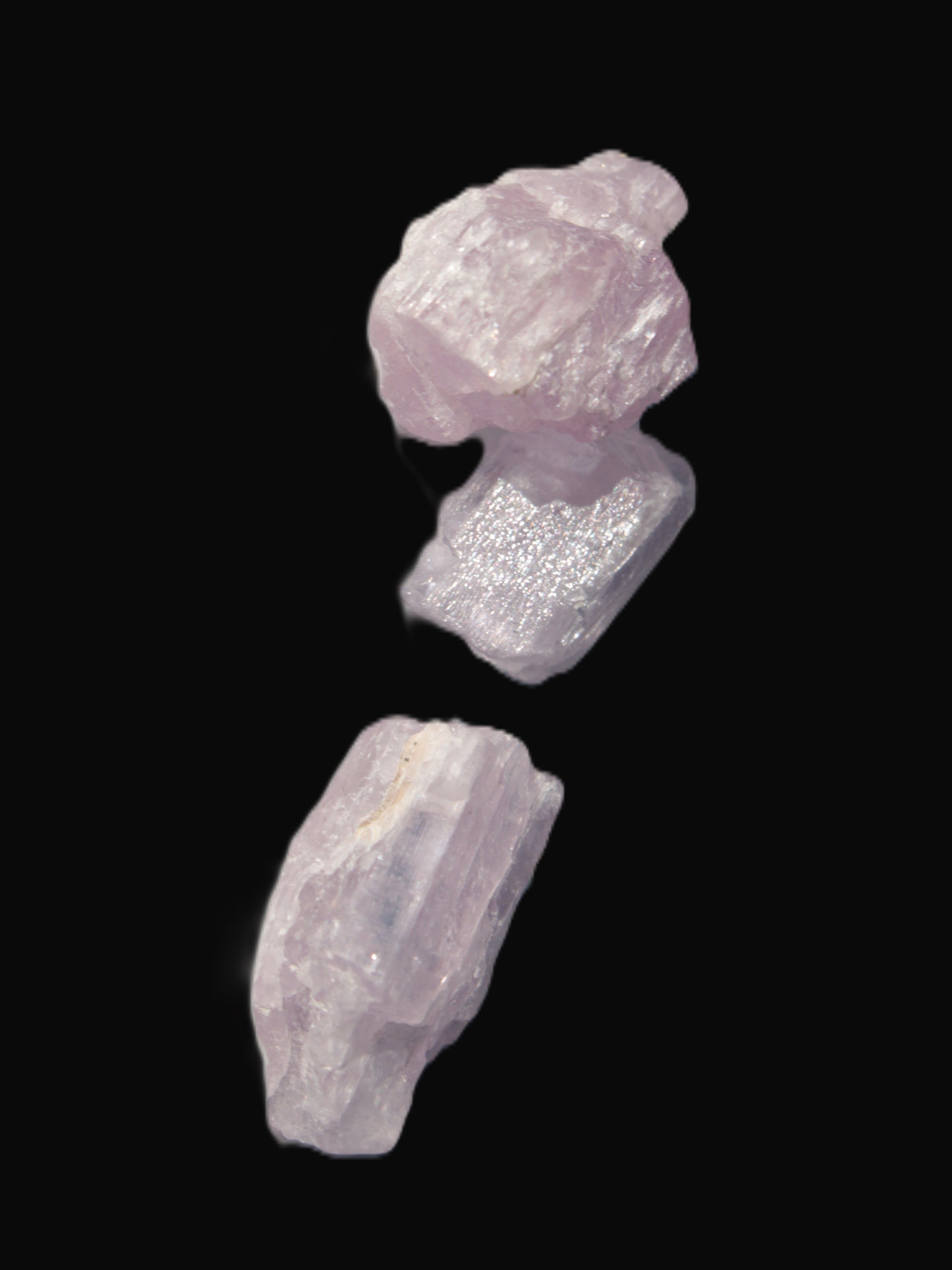 Pink/Lilac Kunzite 3 crystals from Afghanistan 7g Rocks and Things