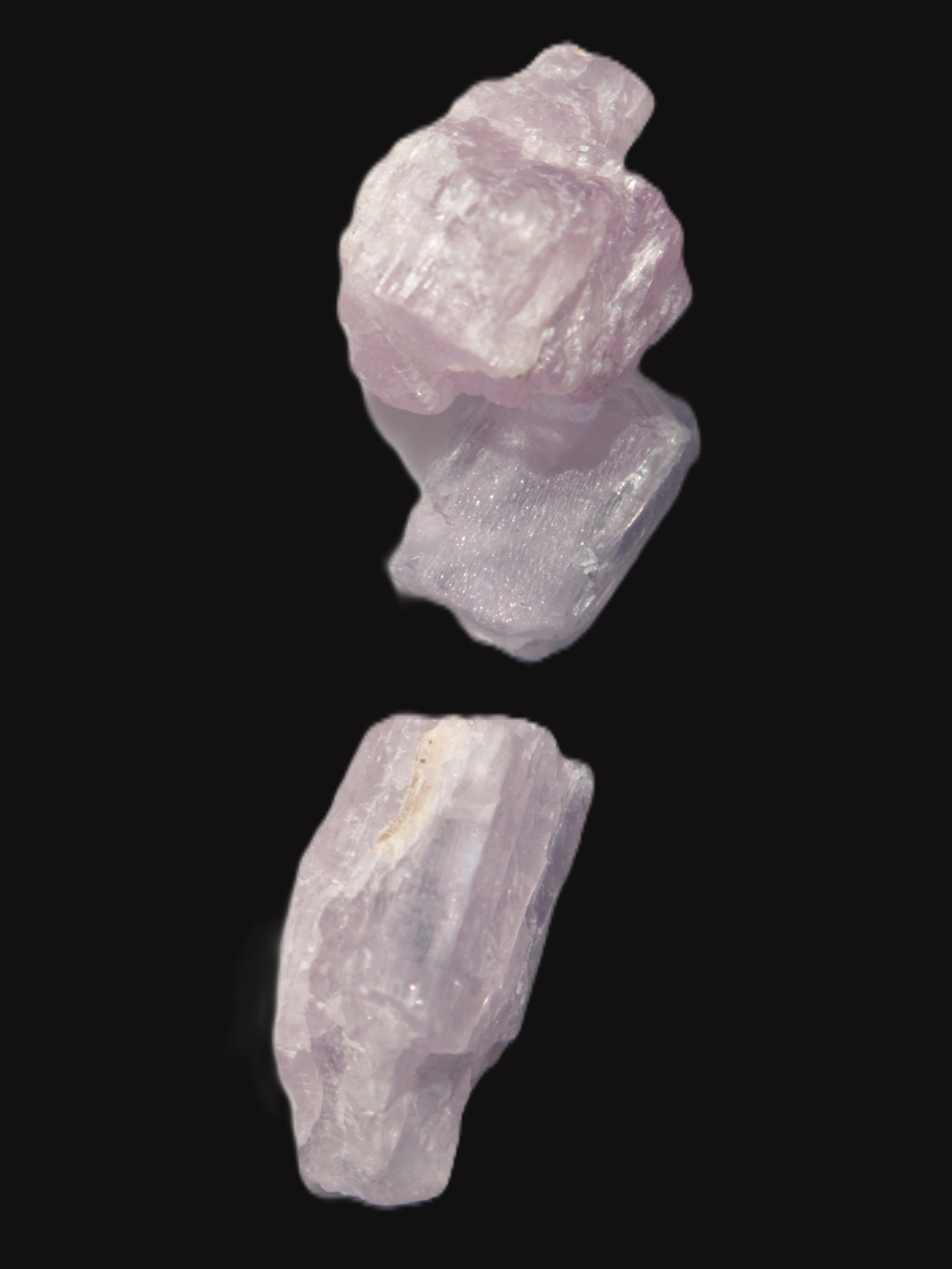 Pink/Lilac Kunzite 3 crystals from Afghanistan 7g Rocks and Things