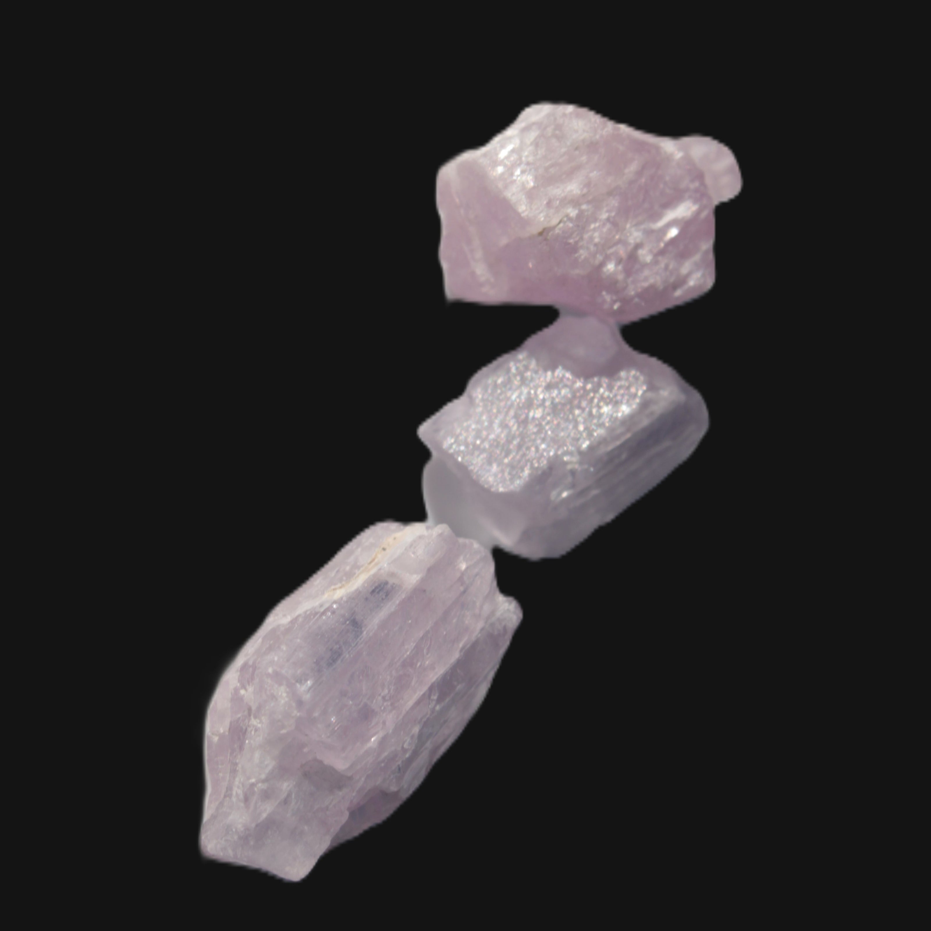 Pink/Lilac Kunzite 3 crystals from Afghanistan 7g Rocks and Things