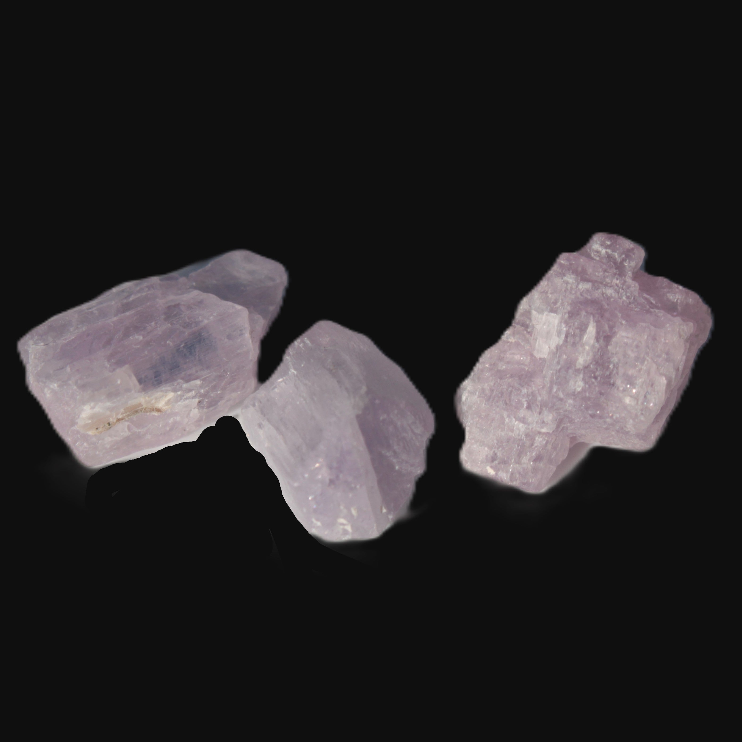 Pink/Lilac Kunzite 3 crystals from Afghanistan 7g Rocks and Things
