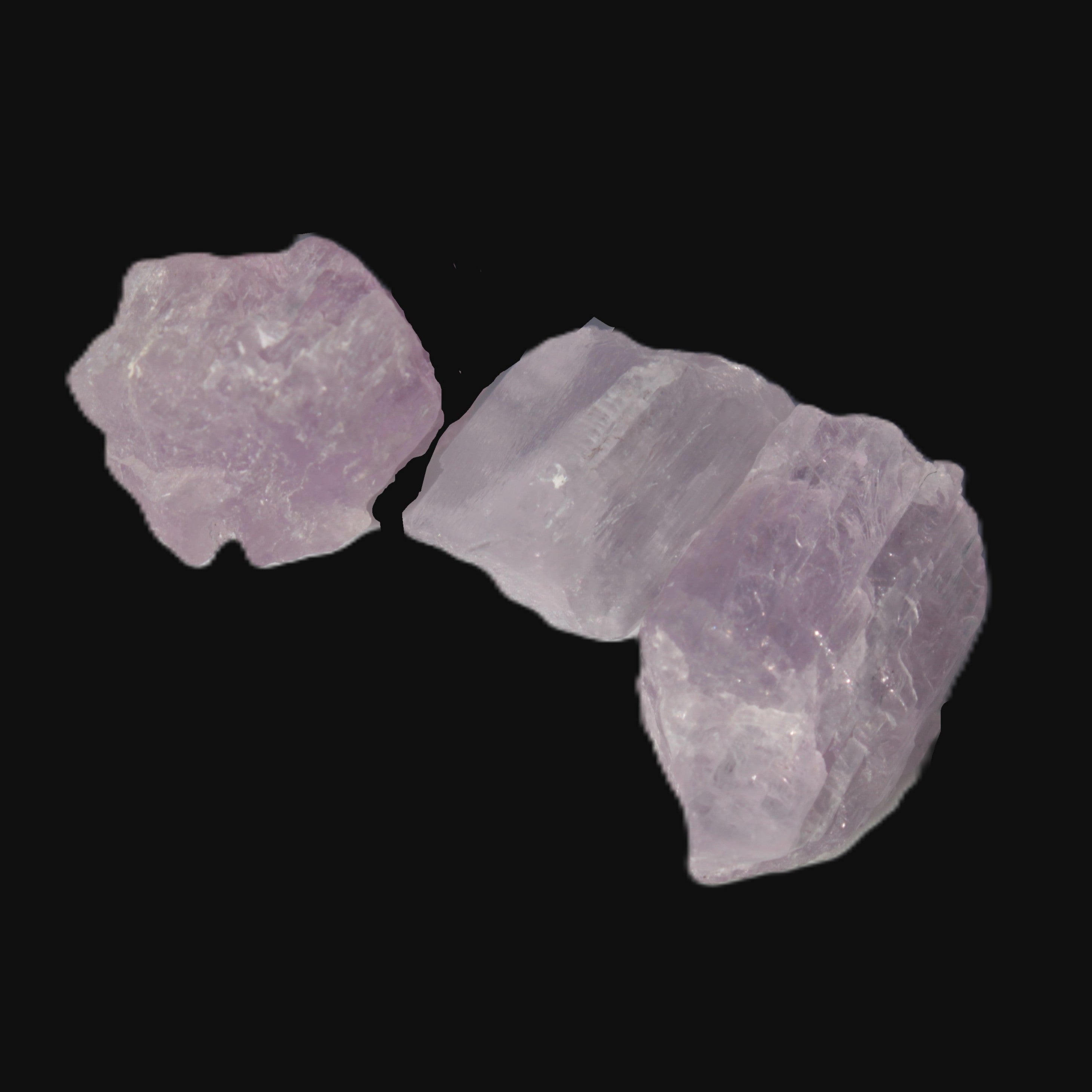 Pink/Lilac Kunzite 3 crystals from Afghanistan 7g Rocks and Things