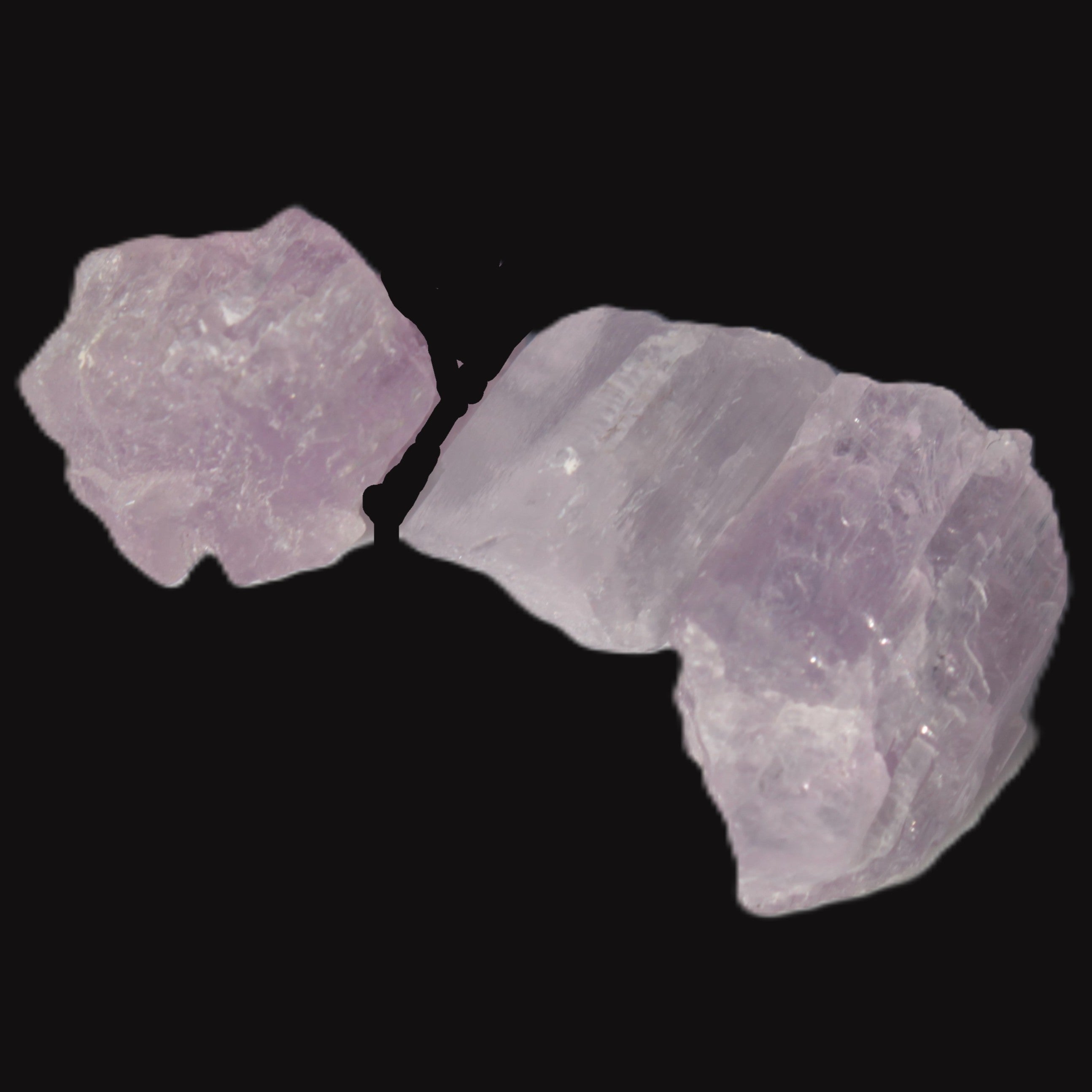 Pink/Lilac Kunzite 3 crystals from Afghanistan 7g Rocks and Things
