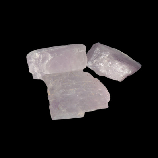 Pink/Lilac Kunzite 3 crystals from Afghanistan 30-33ct 6.0-6.6g in sunshine - Rocks and Things Store