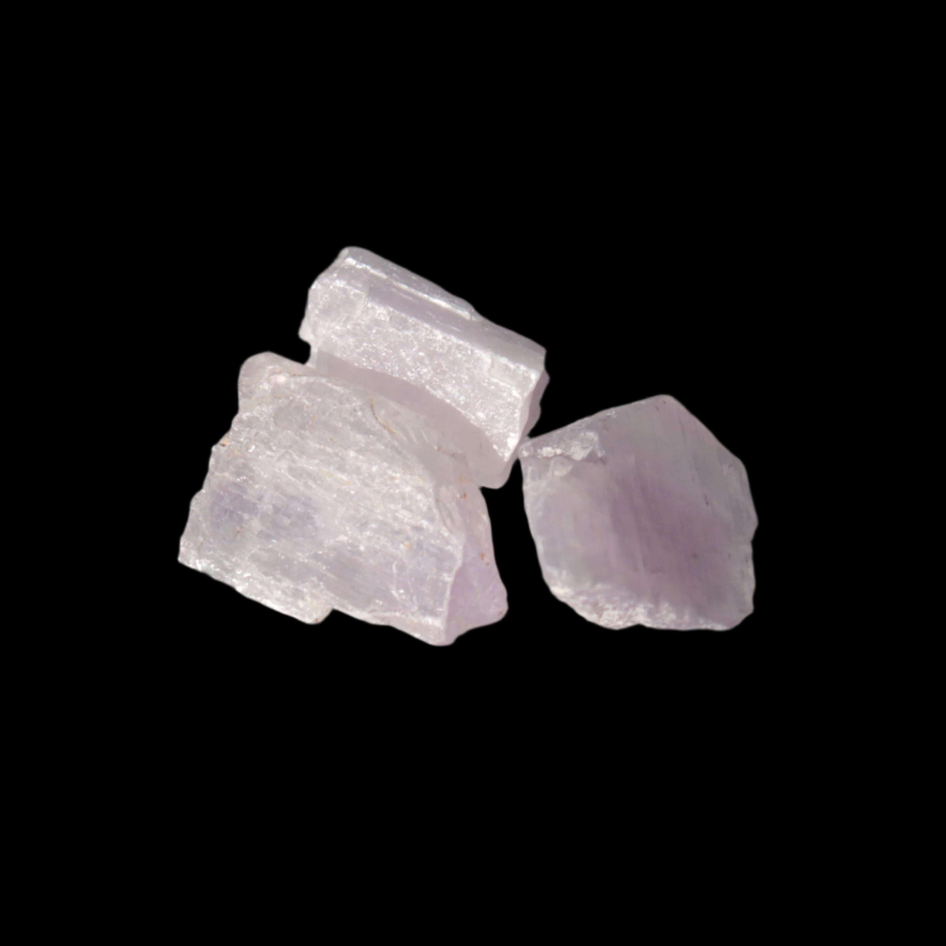 Pink/Lilac Kunzite 3 crystals from Afghanistan 30-33ct 6.0-6.6g in sunshine - Rocks and Things Store