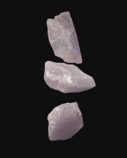 Pink/Lilac Kunzite 3 crystals from Afghanistan 30-33ct 6.0-6.6g in sunshine - Rocks and Things Store
