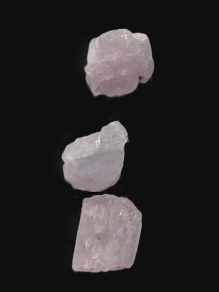 Pink/Lilac Kunzite 3 crystals from Afghanistan 30-33ct 6.0-6.6g in sunshine - Rocks and Things Store