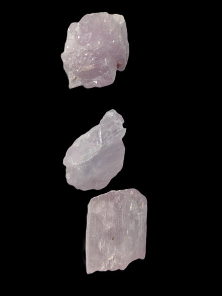Pink/Lilac Kunzite 3 crystals from Afghanistan 30-33ct 6.0-6.6g in sunshine - Rocks and Things Store
