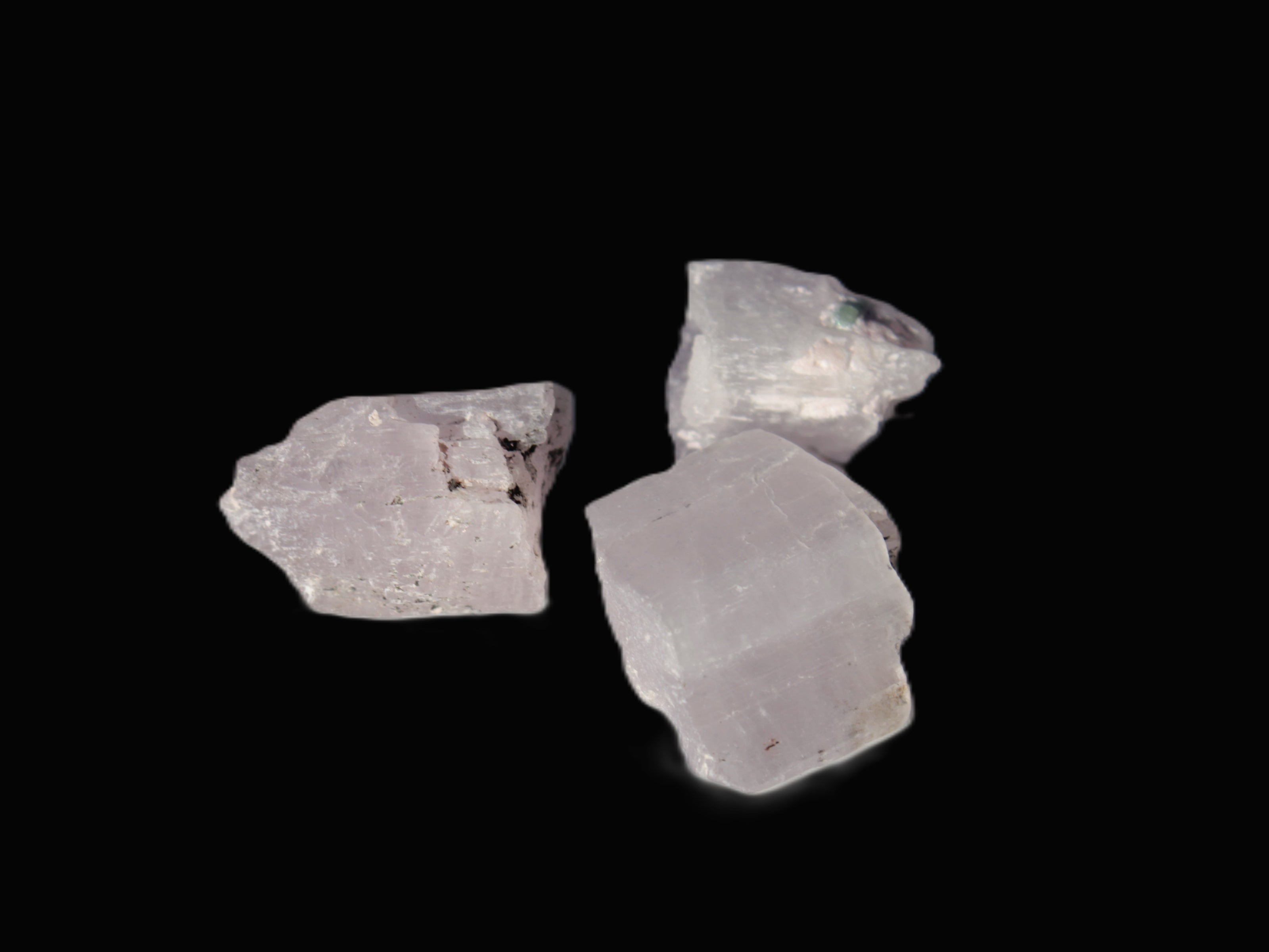 Pink/Lilac Kunzite 3 crystals from Afghanistan 30-33ct 6.0-6.6g Rocks and Things