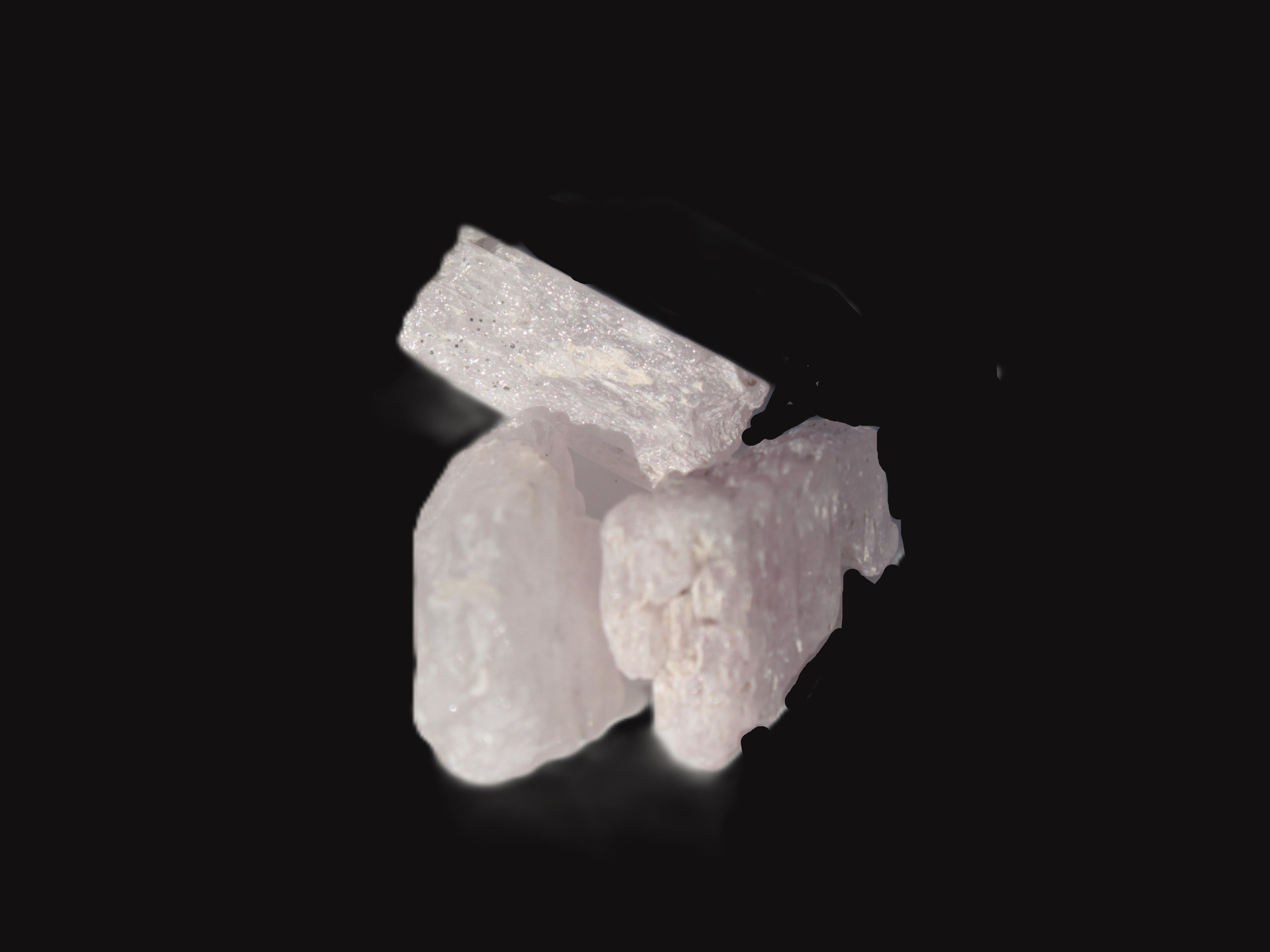 Pink/Lilac Kunzite 3 crystals from Afghanistan 30-33ct 6.0-6.6g Rocks and Things