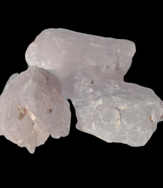 Pink/Lilac Kunzite 3 crystals from Afghanistan 61.8ct 12.3g in sunlight - Rocks and Things Store