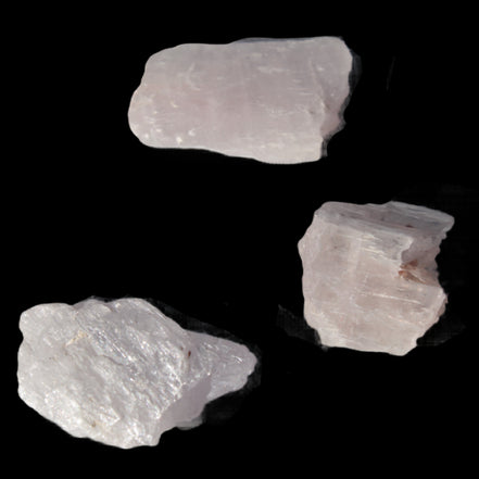 Pink/Lilac Kunzite 3 crystals from Afghanistan 61.8ct 12.3g in sunlight - Rocks and Things Store