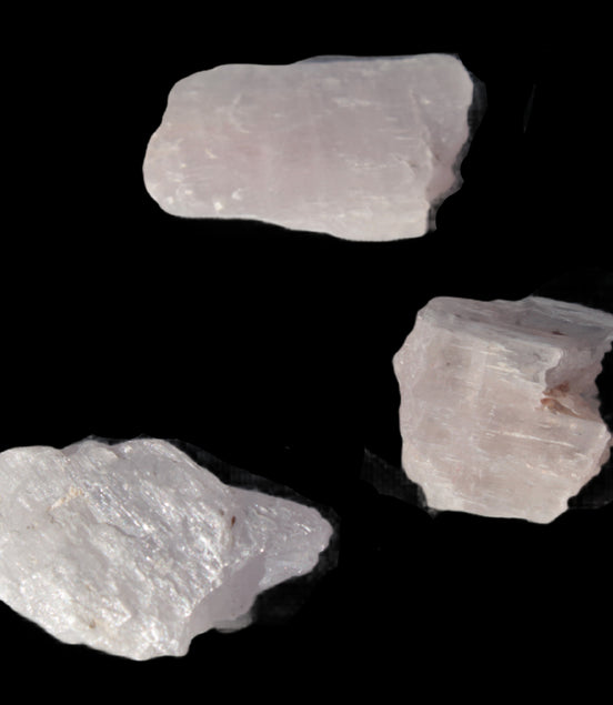 Pink/Lilac Kunzite 3 crystals from Afghanistan 61.8ct 12.3g in sunlight - Rocks and Things Store