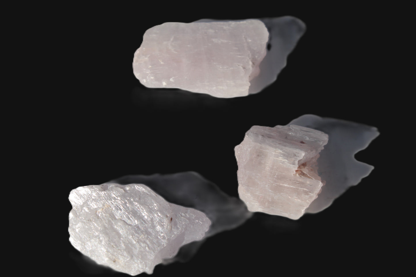 Pink/Lilac Kunzite 3 crystals from Afghanistan 61.8ct 12.3g Rocks and Things