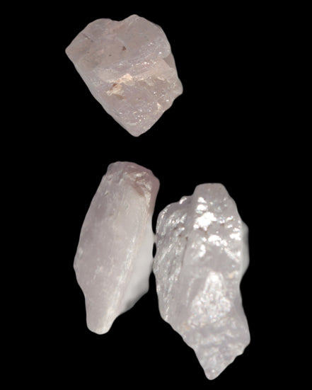 Pink/Lilac Kunzite 3 crystals from Afghanistan 61.8ct 12.3g in sunlight - Rocks and Things Store