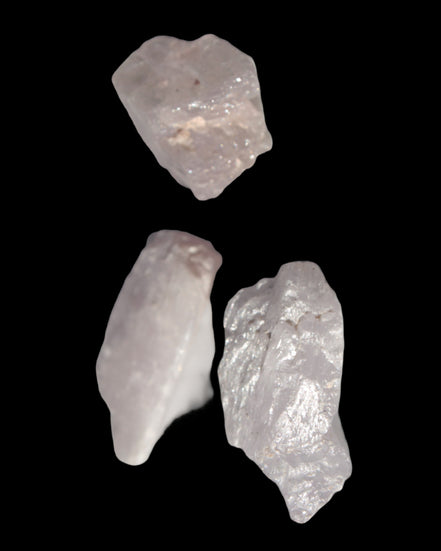 Pink/Lilac Kunzite 3 crystals from Afghanistan 61.8ct 12.3g in sunlight - Rocks and Things Store