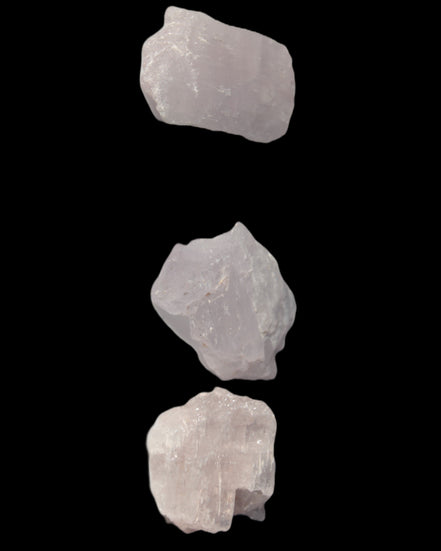 Pink/Lilac Kunzite 3 crystals from Afghanistan 61.8ct 12.3g in sunlight - Rocks and Things Store