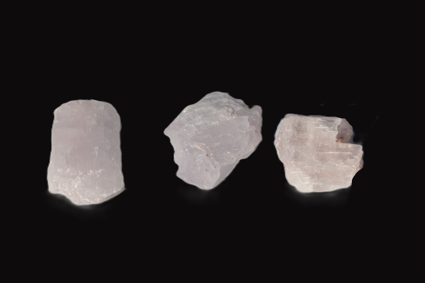 Pink/Lilac Kunzite 3 crystals from Afghanistan 61.8ct 12.3g Rocks and Things