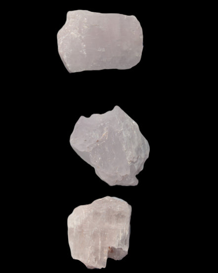Pink/Lilac Kunzite 3 crystals from Afghanistan 61.8ct 12.3g in sunlight - Rocks and Things Store