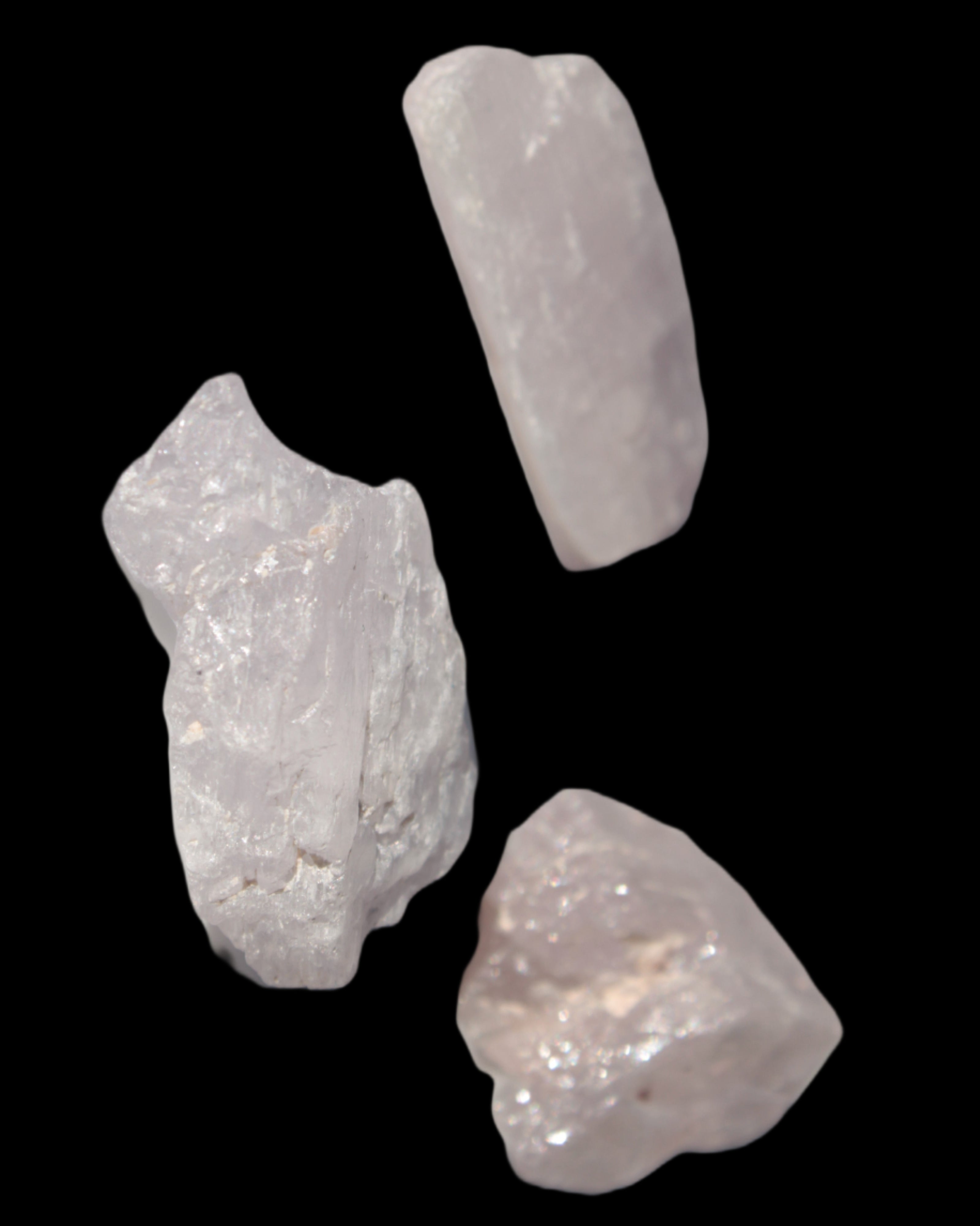 Pink/Lilac Kunzite 3 crystals from Afghanistan 61.8ct 12.3g in sunlight - Rocks and Things Store