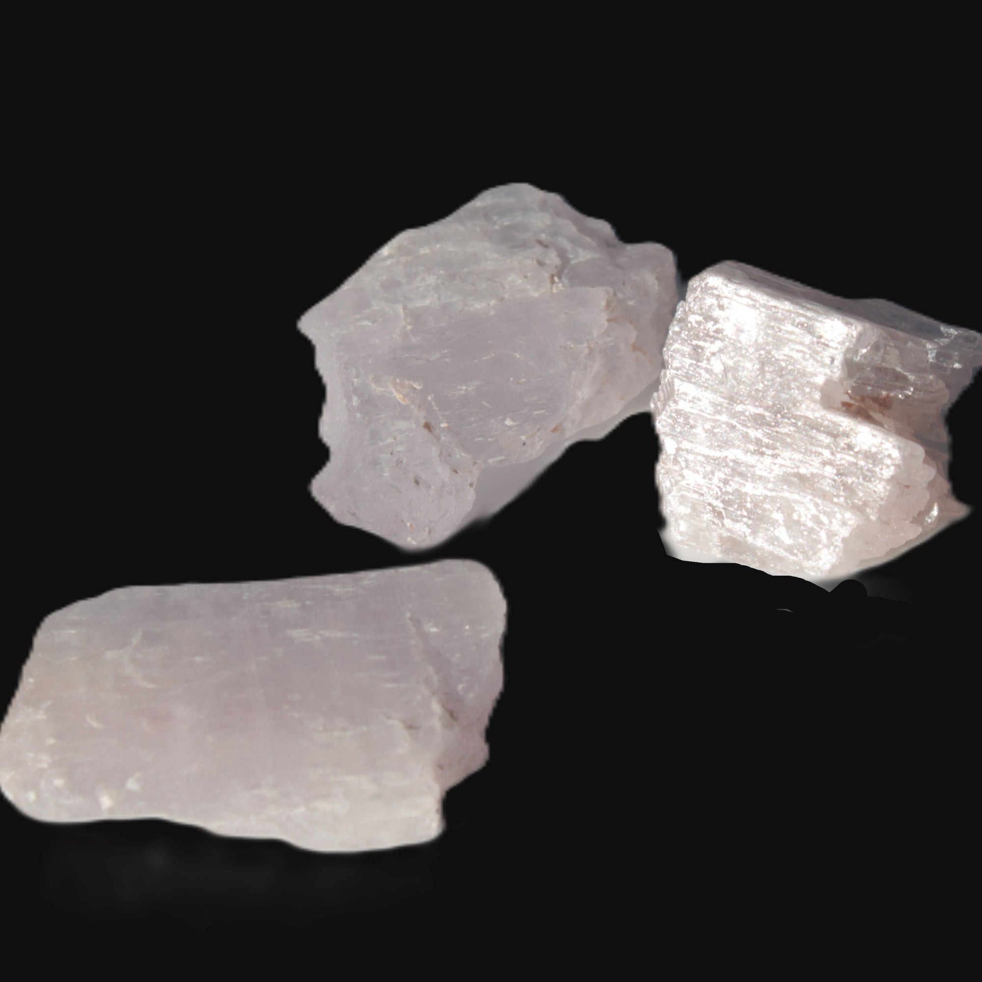 Pink/Lilac Kunzite 3 crystals from Afghanistan 61.8ct 12.3g Rocks and Things