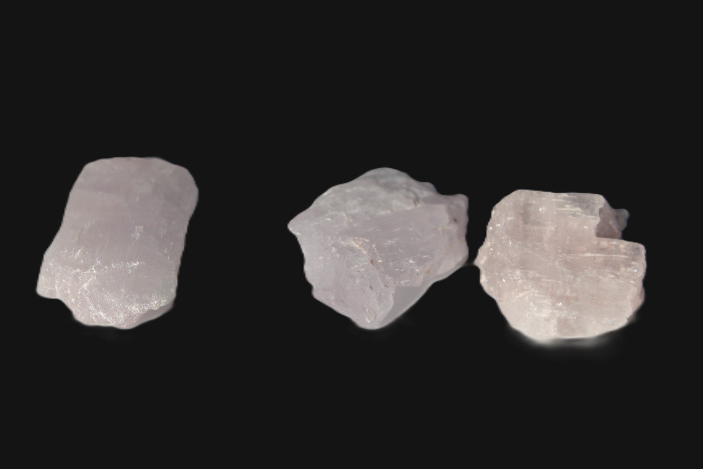 Pink/Lilac Kunzite 3 crystals from Afghanistan 61.8ct 12.3g Rocks and Things