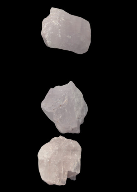 Pink/Lilac Kunzite 3 crystals from Afghanistan 61.8ct 12.3g in sunlight - Rocks and Things Store