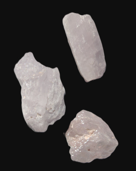 Pink/Lilac Kunzite 3 crystals from Afghanistan 61.8ct 12.3g in sunlight - Rocks and Things Store