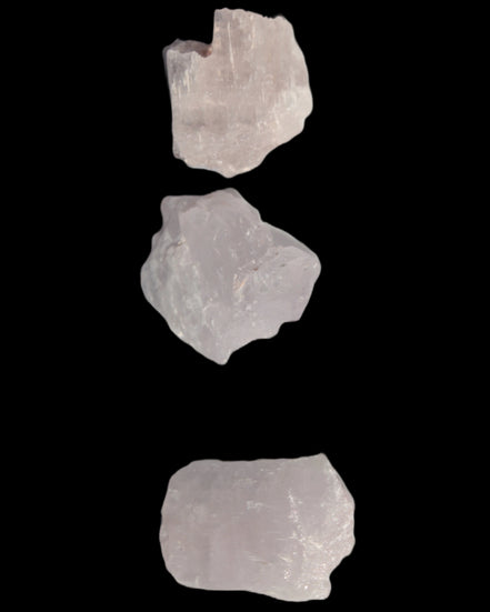 Pink/Lilac Kunzite 3 crystals from Afghanistan 61.8ct 12.3g in sunlight - Rocks and Things Store