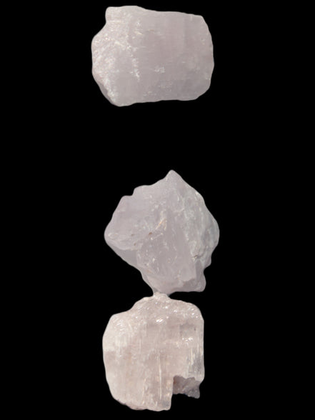 Pink/Lilac Kunzite 3 crystals from Afghanistan 61.8ct 12.3g in sunlight - Rocks and Things Store