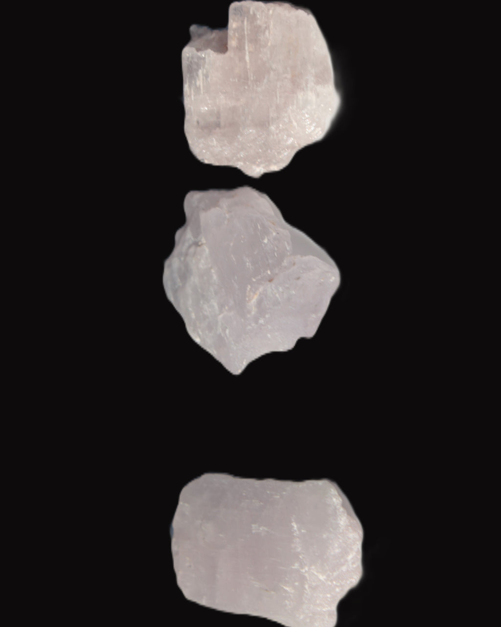 Pink/Lilac Kunzite 3 crystals from Afghanistan 61.8ct 12.3g Rocks and Things