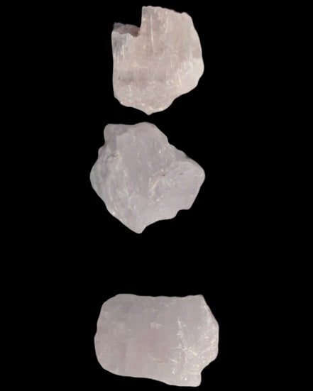 Pink/Lilac Kunzite 3 crystals from Afghanistan 61.8ct 12.3g in sunlight - Rocks and Things Store