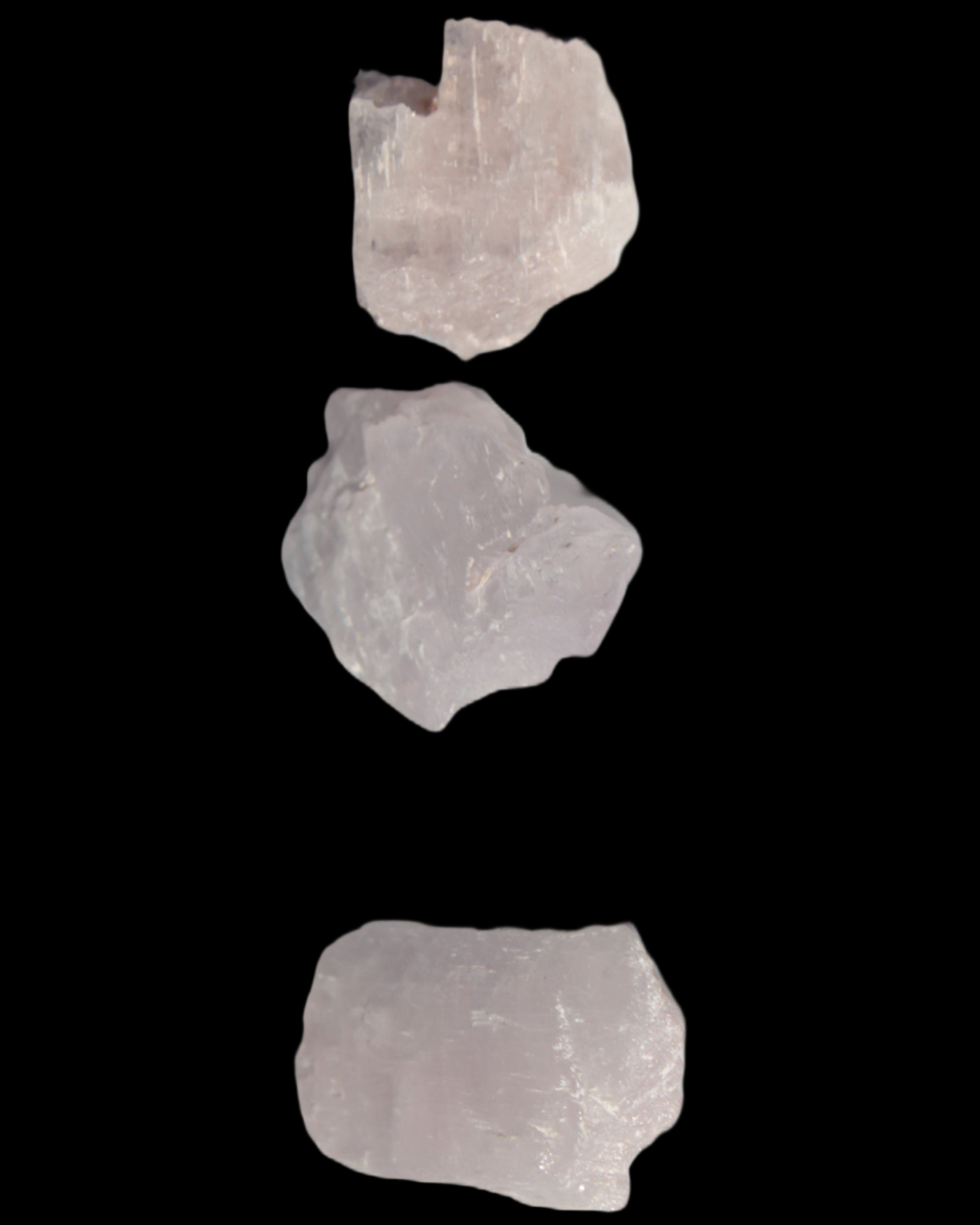 Pink/Lilac Kunzite 3 crystals from Afghanistan 61.8ct 12.3g in sunlight - Rocks and Things Store
